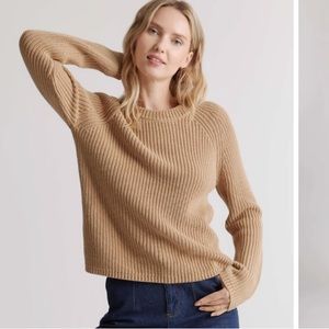 Quince tan fisherman sweater